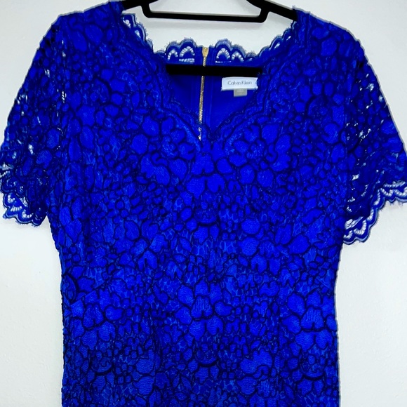 Calvin Klein - Royal Blue with black edging Lace Dress! - Picture 2 of 10